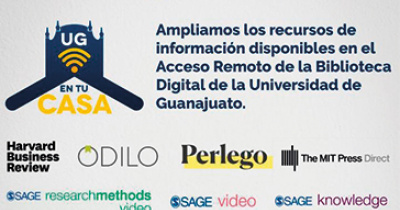 A trav&eacute;s del sitio UG en tu casa, Universidad de Guanajuato ampl&iacute;a oferta de recursos acad&eacute;micos digitales de libre acceso para la comunidad universitaria  