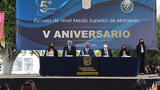 Celebran el 5&ordm; Aniversario de la Escuela de Nivel Medio Superior de Morole&oacute;n 