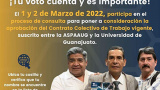 Convoca la ASPAAUG a participar en el proceso de votaci&oacute;n para legitimaci&oacute;n del contrato colectivo de trabajo 