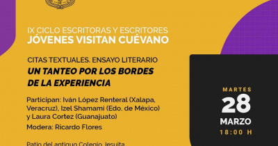 Alistan IX edici&oacute;n del ciclo J&oacute;venes escritores Visitan Cuevano 