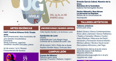&iexcl;Vive la Agenda Cultura UG! Con cursos, talleres, arte, historia y m&aacute;s   