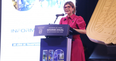 Rectora General destaca inclusi&oacute;n, compromiso social y capacidad cient&iacute;fica de la UG al rendir su segundo informe de actividades
