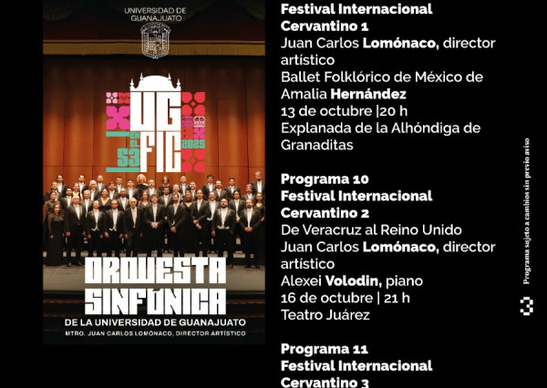 UG vibra al ritmo del Cervantino con m&uacute;sica, teatro, cine y m&aacute;s