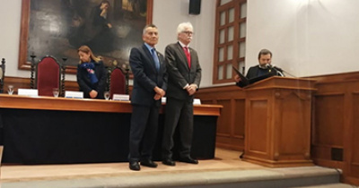 Rinden protesta en la Universidad de Guanajuato miembros de la Academia Mexicana del Derecho del Trabajo y de la Previsi&oacute;n Social 