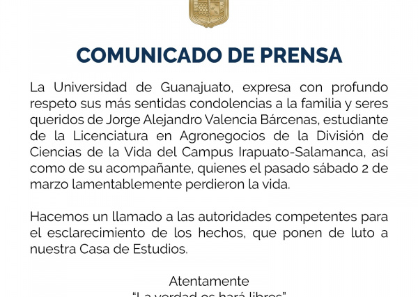 COMUNICADO DE PRENSA