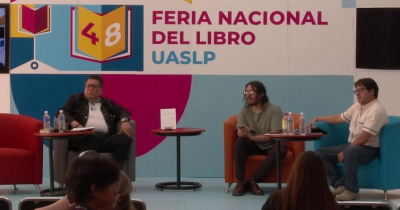 Comunidad UG analiza la biopol&iacute;tica y neoliberalismo durante la Feria Nacional del Libro de la UASLP