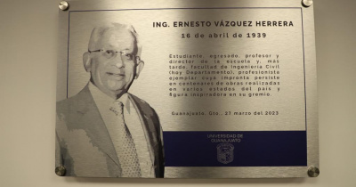 UG realiza nominaci&oacute;n de Claustro Acad&eacute;mico “Ing. Ernesto V&aacute;zquez Herrera” a la Sala de Juntas en la Divisi&oacute;n de Ingenier&iacute;as 