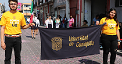 Participa UG Campus Celaya-Salvatierra en desfile conmemorativo por la Revoluci&oacute;n Mexicana 