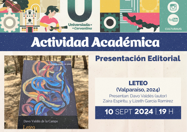 Davo Vald&eacute;s de la Campa presentar&aacute; su poemario Leteo en la Universiada Cervantina 2024