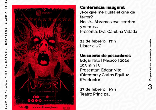 S&eacute; parte del 20 Festival Internacional de Cine de Horror Aurora y de la Agenda Cultura UG